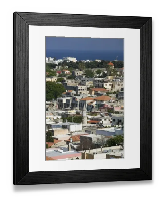 Framed Print : GREECE, Dodecanese Islands, RHODES, Rhodes Town: Rhodes Old Town, Old Town Overview Framed Print : GREECE, Dodecanese Islands, RHODES, Rhodes Town: Rhodes Old Town, Old Town Overview