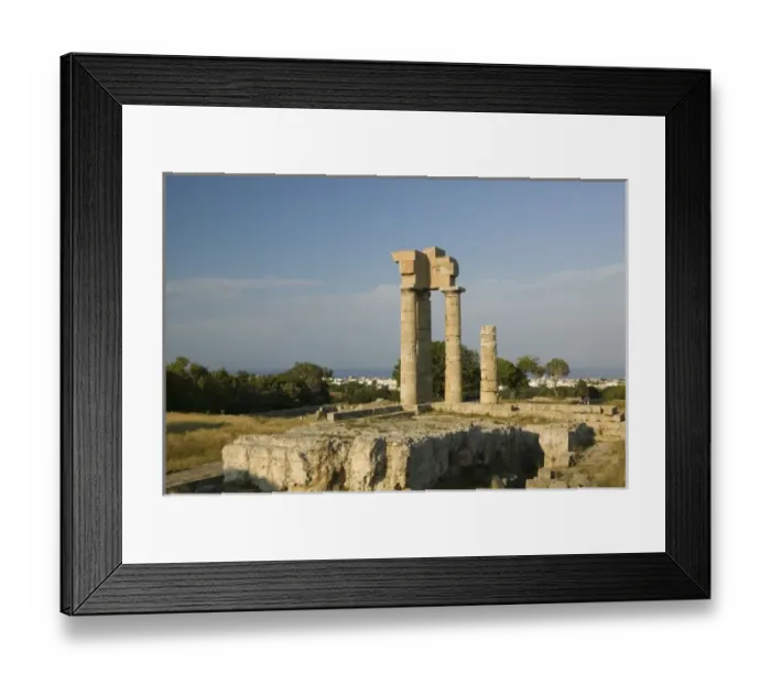 Framed Print : GREECE, Dodecanese Islands, RHODES, Rhodes Town: Monte (Mount) Smith, Temple of Apollo
