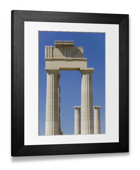 Framed Print : GREECE, Dodecanese Islands, RHODES, Lindos: Acropolis of Lindos (c. 200 BC), Details Framed Print : GREECE, Dodecanese Islands, RHODES, Lindos: Acropolis of Lindos (c. 200 BC), Details