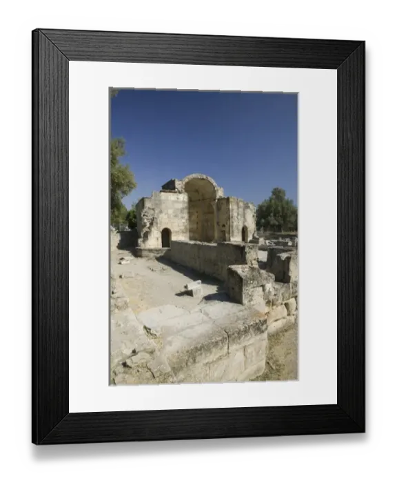 Framed Print : GREECE, CRETE, Iraklio Province, Gortyna: Ruins of Dorian City (c. 500 BC), Church Framed Print : GREECE, CRETE, Iraklio Province, Gortyna: Ruins of Dorian City (c. 500 BC), Church