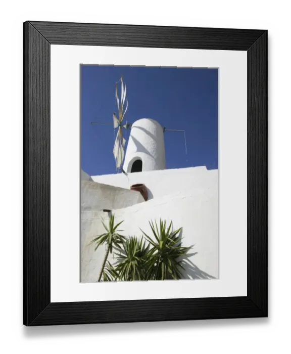 Framed Print : GREECE, CRETE, Iraklio Province, Ano Kera: Traditional Cretan Windmill Framed Print : GREECE, CRETE, Iraklio Province, Ano Kera: Traditional Cretan Windmill