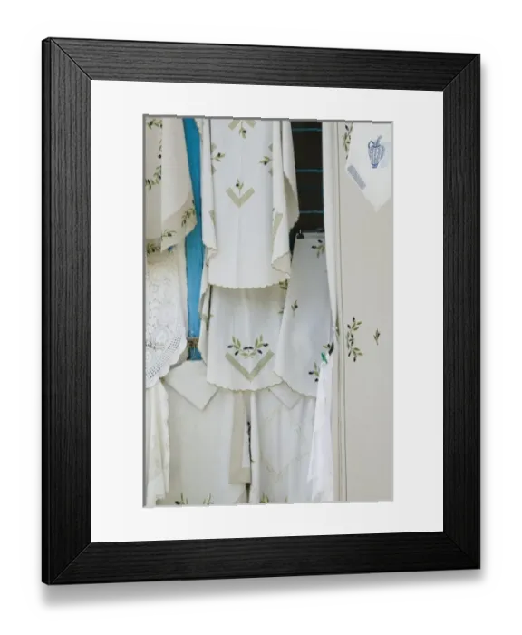 Framed Print : GREECE, CRETE, Lasithi Province, Kritsa: Souvenir Fabrics