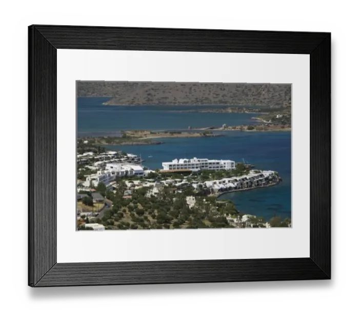 Framed Print : GREECE, CRETE, Lasithi Province, Elounda: Luxury Hotels on Mirambelos Gulf Framed Print : GREECE, CRETE, Lasithi Province, Elounda: Luxury Hotels on Mirambelos Gulf