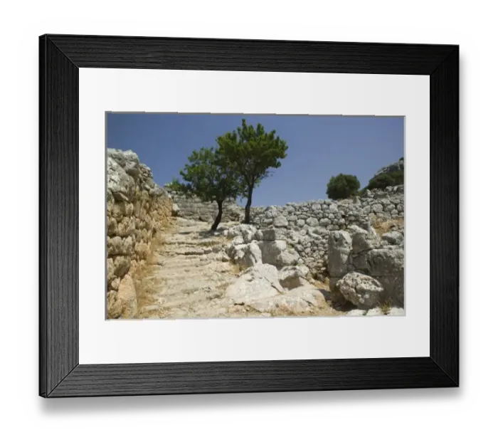 Framed Print : GREECE, CRETE, Lasithi Province, Ancient Lato: Ruins of Dorian City of Lato (c. 700