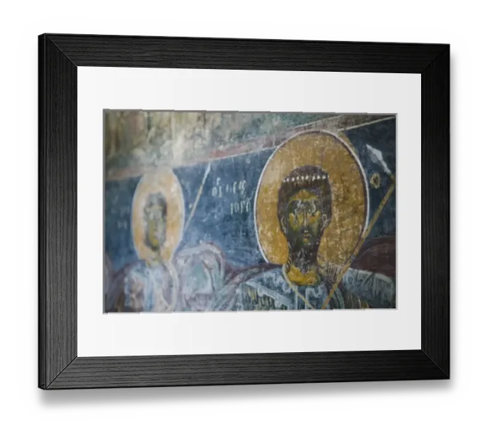 Framed Print : GREECE, CRETE, Iraklio Province, Ano Vianos: Agia Pelagia, Unrestored Fresco 14th century Framed Print : GREECE, CRETE, Iraklio Province, Ano Vianos: Agia Pelagia, Unrestored Fresco 14th century