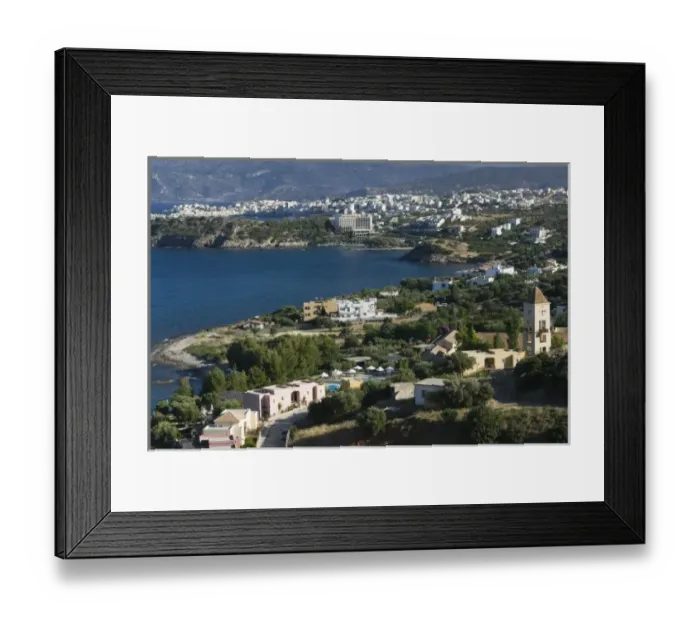 Framed Print : GREECE, CRETE, Lasithi Province, Agios Nikolaos: Tourist Hotel Area / Late Afternoon Framed Print : GREECE, CRETE, Lasithi Province, Agios Nikolaos: Tourist Hotel Area / Late Afternoon