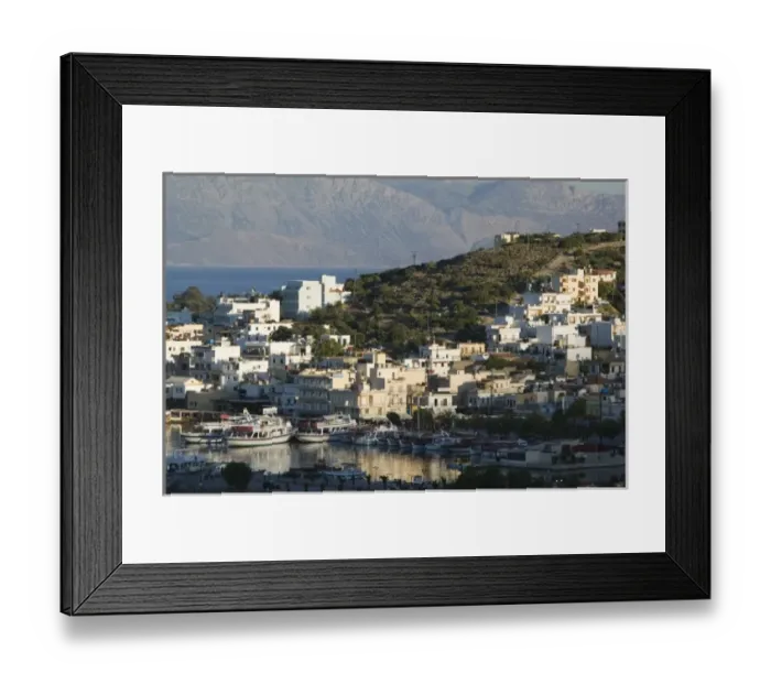 Framed Print : GREECE, CRETE, Lasithi Province, Elounda: Port View / Sunset Framed Print : GREECE, CRETE, Lasithi Province, Elounda: Port View / Sunset