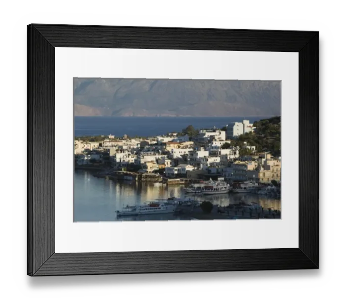 Framed Print : GREECE, CRETE, Lasithi Province, Elounda: Port View / Sunset Framed Print : GREECE, CRETE, Lasithi Province, Elounda: Port View / Sunset
