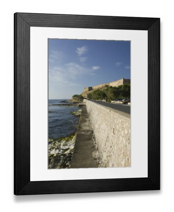 Framed Print : GREECE, CRETE, Rethymno Province, Rethymno: 16th century Fortress  /  Late Afternoon