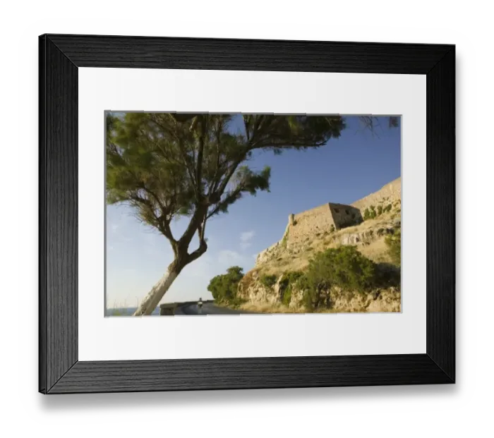 Framed Print : GREECE, CRETE, Rethymno Province, Rethymno: 16th century Fortress  /  Late Afternoon