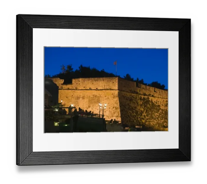 Framed Print : GREECE, CRETE, Rethymno Province, Rethymno: 16th century Fortress / Dusk Framed Print : GREECE, CRETE, Rethymno Province, Rethymno: 16th century Fortress / Dusk