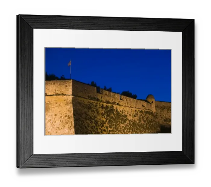 Framed Print : GREECE, CRETE, Rethymno Province, Rethymno: 16th century Fortress / Dusk Framed Print : GREECE, CRETE, Rethymno Province, Rethymno: 16th century Fortress / Dusk