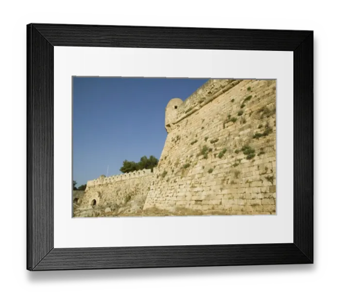 Framed Print : GREECE, CRETE, Rethymno Province, Rethymno: 16th century Fortress Details  /  Morning