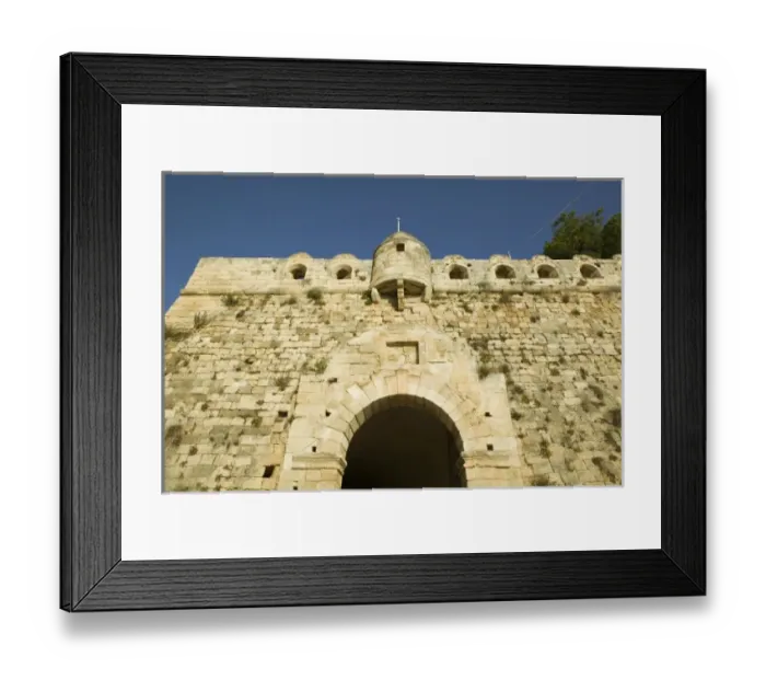 Framed Print : GREECE, CRETE, Rethymno Province, Rethymno: 16th century Fortress Details  /  Morning