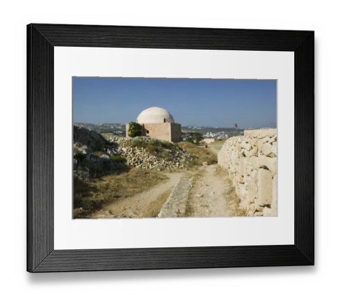 Framed Print : GREECE, CRETE, Rethymno Province, Rethymno: 16th century Fortress Details  /  Mosque
