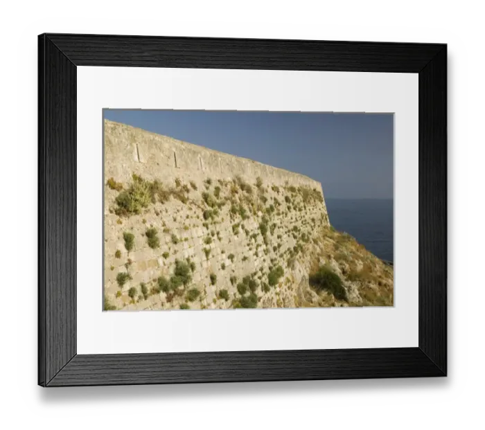 Framed Print : GREECE, CRETE, Rethymno Province, Rethymno: 16th century Fortress Details / Morning Framed Print : GREECE, CRETE, Rethymno Province, Rethymno: 16th century Fortress Details / Morning