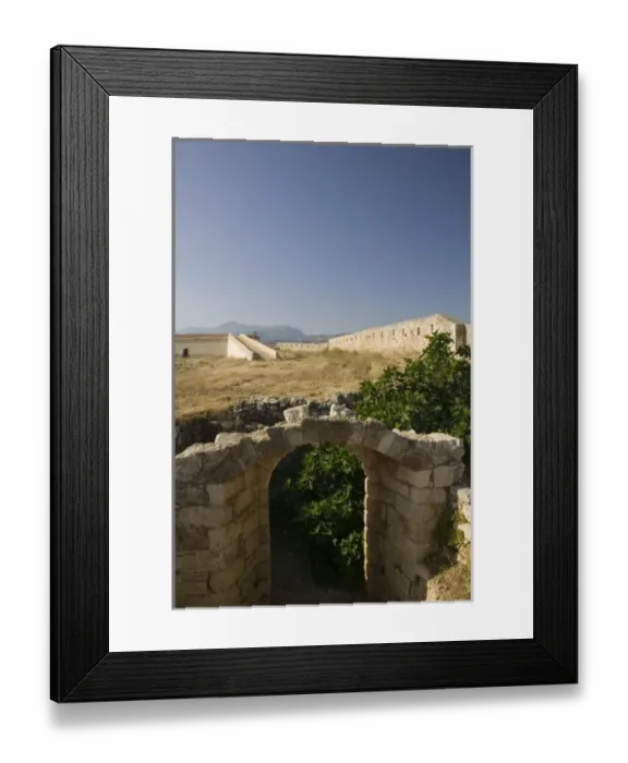 Framed Print : GREECE, CRETE, Rethymno Province, Rethymno: 16th century Fortress Details / Morning Framed Print : GREECE, CRETE, Rethymno Province, Rethymno: 16th century Fortress Details / Morning