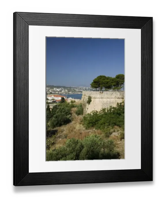 Framed Print : GREECE, CRETE, Rethymno Province, Rethymno: 16th century Fortress & Town View Framed Print : GREECE, CRETE, Rethymno Province, Rethymno: 16th century Fortress & Town View