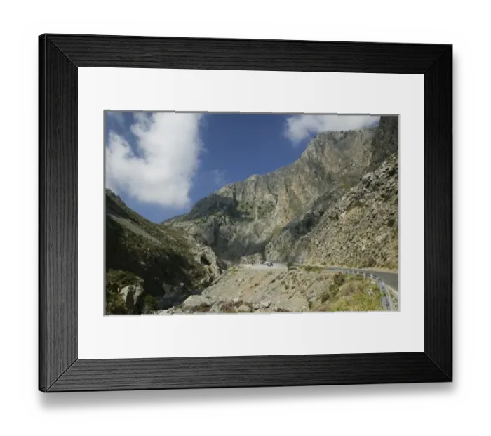 Framed Print : GREECE, CRETE, Rethymno Province, Kurtalioti Canyon: Canyon View  /  Southern Rethymno