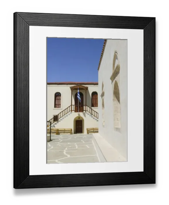 Framed Print : GREECE, CRETE, Rethymno Province, Preveli: Moni Preveli Monastery