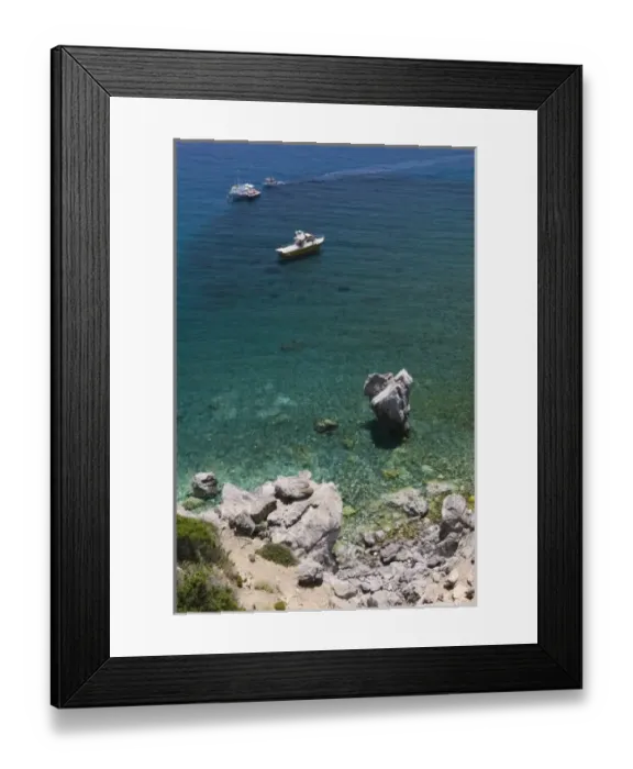 Framed Print : GREECE, CRETE, Rethymno Province, Preveli: View of Preveli Beach also known as Paralia Framed Print : GREECE, CRETE, Rethymno Province, Preveli: View of Preveli Beach also known as Paralia