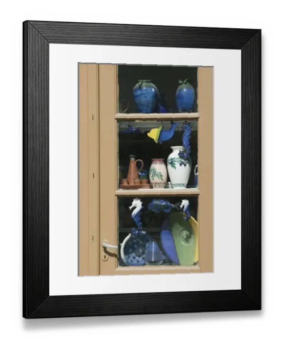 Framed Print : GREECE, CRETE, Rethymno Province, Margarites: Pottery Town, Local Pottery Display Framed Print : GREECE, CRETE, Rethymno Province, Margarites: Pottery Town, Local Pottery Display