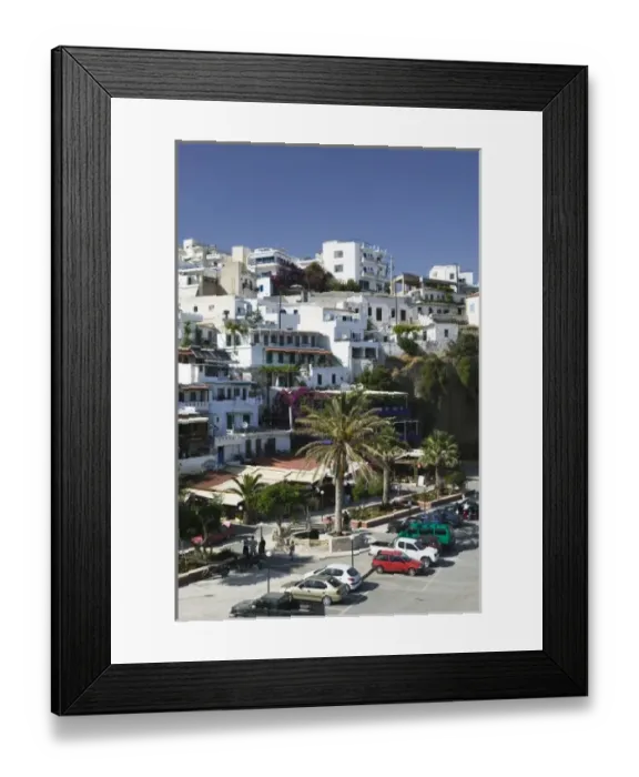 Framed Print : GREECE, CRETE, Rethymno Province, Agia Galini: Beach Resort on Mesara Bay, Harbor View Framed Print : GREECE, CRETE, Rethymno Province, Agia Galini: Beach Resort on Mesara Bay, Harbor View