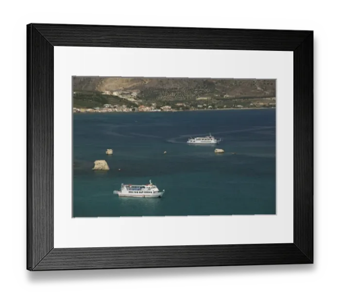 Framed Print : GREECE, CRETE, Hania Province, Almyrida: Kalyvia Bay Resort Town, Tourist Boats Framed Print : GREECE, CRETE, Hania Province, Almyrida: Kalyvia Bay Resort Town, Tourist Boats