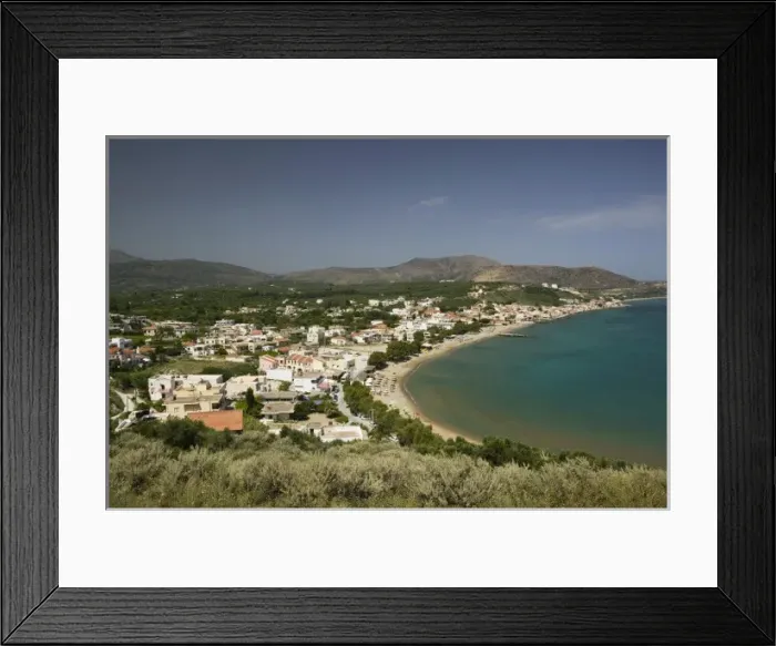 Framed Print : GREECE, CRETE, Hania Province, Kalyves: Kalyvia Bay Resort Town, Waterfront View Framed Print : GREECE, CRETE, Hania Province, Kalyves: Kalyvia Bay Resort Town, Waterfront View