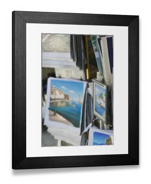 Framed Print : GREECE, CRETE, Hania Province, Hania: Souvenir Paintings Framed Print : GREECE, CRETE, Hania Province, Hania: Souvenir Paintings