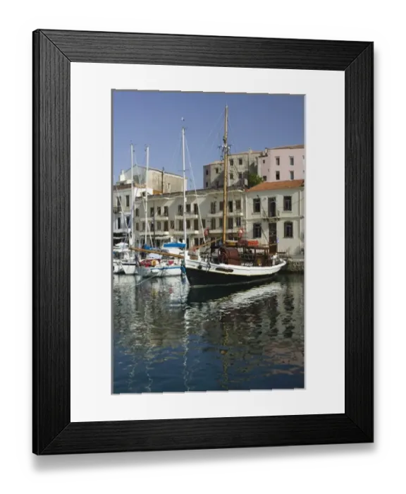 Framed Print : GREECE, CRETE, Hania Province, Hania: The Venetian Port Framed Print : GREECE, CRETE, Hania Province, Hania: The Venetian Port