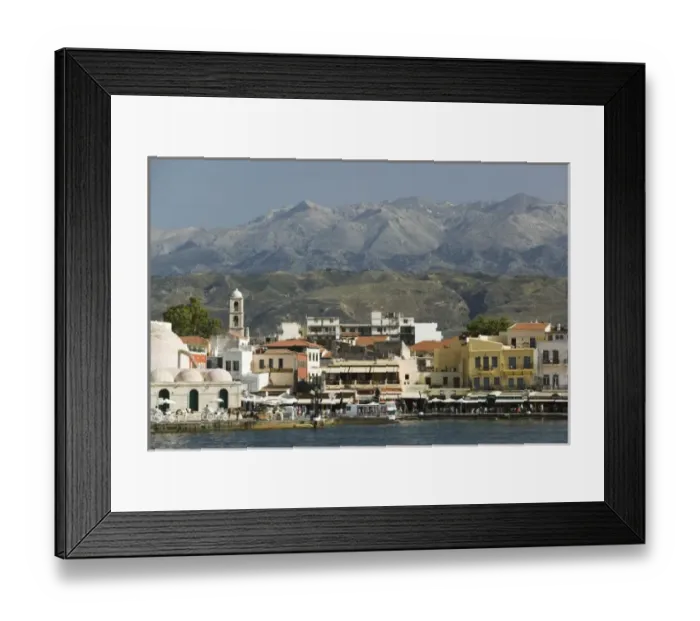 Framed Print : GREECE, CRETE, Hania Province, Hania: Hania from the Venetian Port  /  Daytime