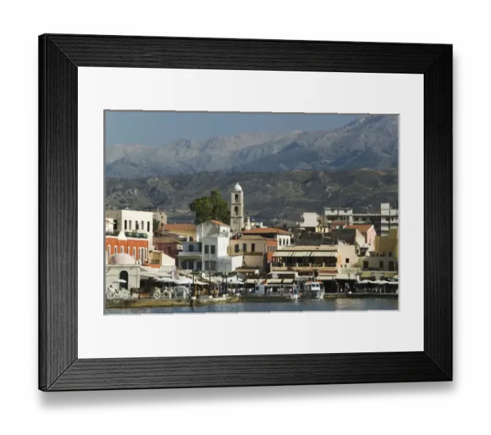 Framed Print : GREECE, CRETE, Hania Province, Hania: Hania from the Venetian Port  /  Daytime