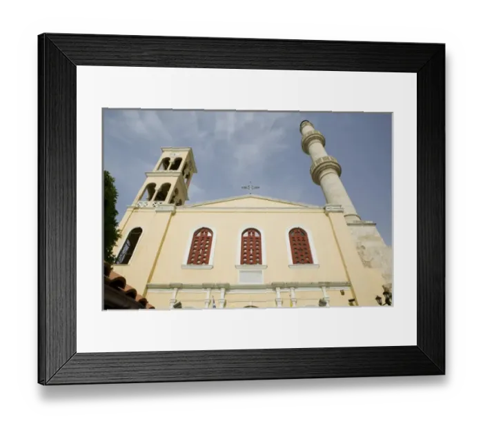 Framed Print : GREECE, CRETE, Hania Province, Hania: Church at the East end of 1821 Square