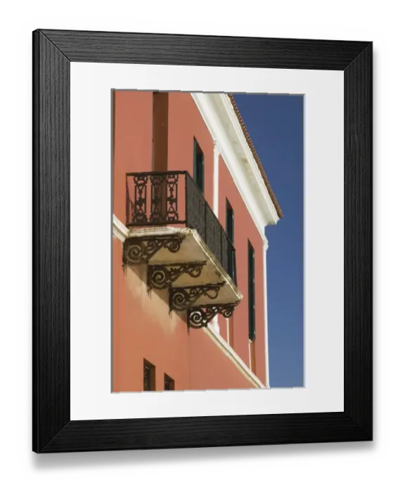 Framed Print : GREECE, CRETE, Hania Province, Hania: Venetian Port  /  Naval Museum Balcony