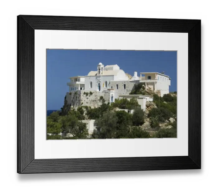 Framed Print : GREECE, CRETE, Hania Province, Moni Chrysoskalitissa: SW coast monastery (rebuilt 1855) Framed Print : GREECE, CRETE, Hania Province, Moni Chrysoskalitissa: SW coast monastery (rebuilt 1855)