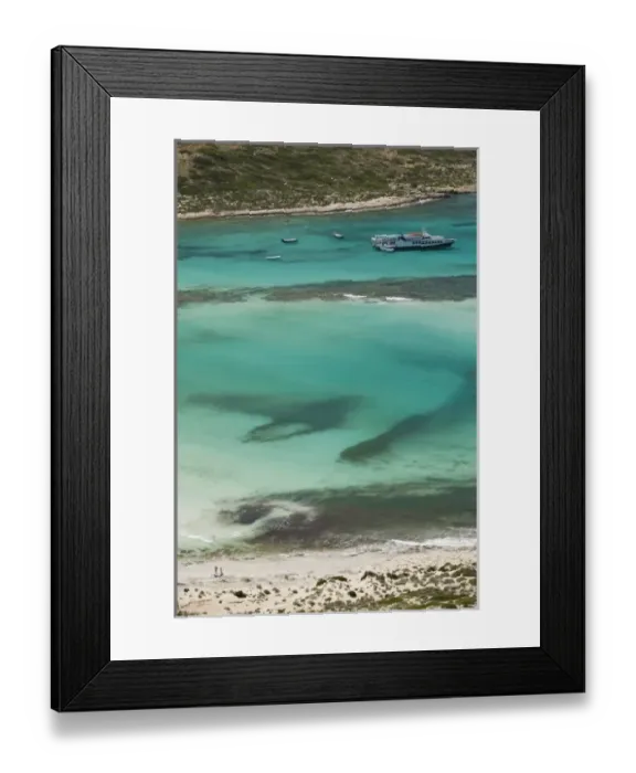 Framed Print : GREECE-CRETE-Hania Province-Gramvousa Peninsula: Balos Beach Aerial View Framed Print : GREECE-CRETE-Hania Province-Gramvousa Peninsula: Balos Beach Aerial View