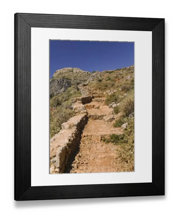 Framed Print : GREECE, CRETE, Hania Province, Gramvousa Peninsulai: Balos Beach / Stairs to the Beach Framed Print : GREECE, CRETE, Hania Province, Gramvousa Peninsulai: Balos Beach / Stairs to the Beach