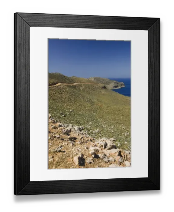 Framed Print : GREECE, CRETE, Hania Province, Gramvousa Peninsula: The road to Balos Beach Framed Print : GREECE, CRETE, Hania Province, Gramvousa Peninsula: The road to Balos Beach