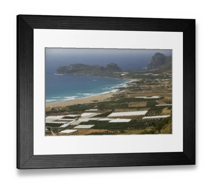 Framed Print : GREECE, CRETE, Hania Province, Falasarna: Greenhouses on the Western Crete Coast Framed Print : GREECE, CRETE, Hania Province, Falasarna: Greenhouses on the Western Crete Coast