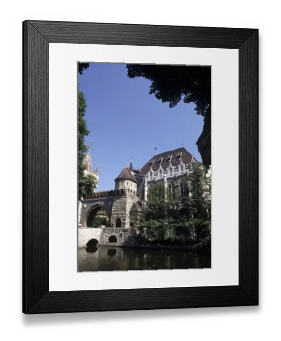 Framed Print : Budapest Hungary historical Castle and moat Vajdahunyard Framed Print : Budapest Hungary historical Castle and moat Vajdahunyard