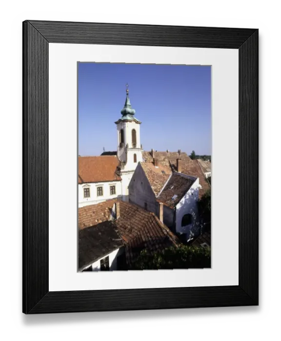 Framed Print : Hungary small town skyline with roofs in Szentendre Framed Print : Hungary small town skyline with roofs in Szentendre