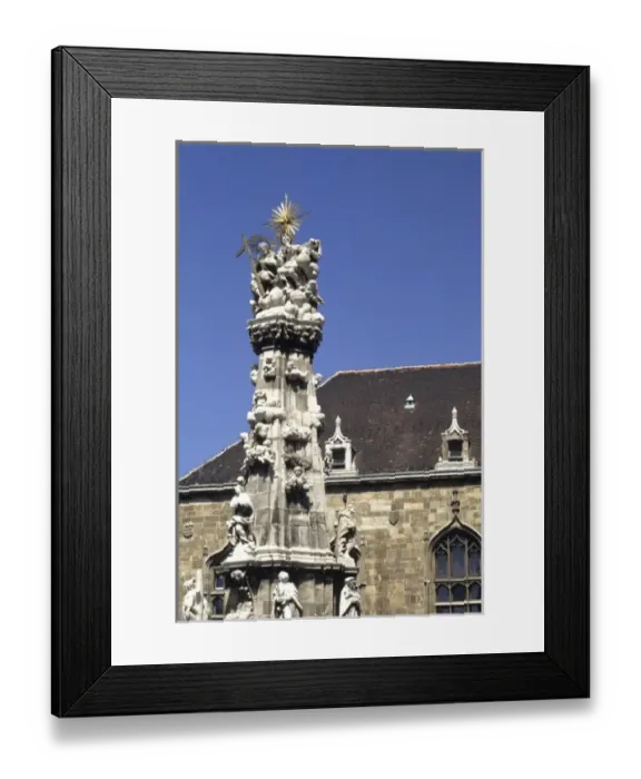 Framed Print : Budapest Hungary historical Mattlias Coronation Church statue monument