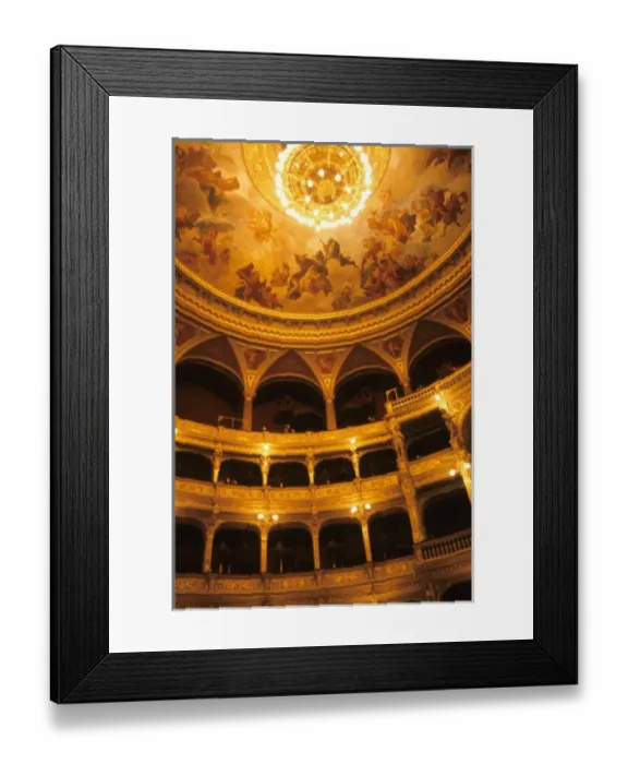 Framed Print : Budapest Hungary beautiful interior of State Opera House