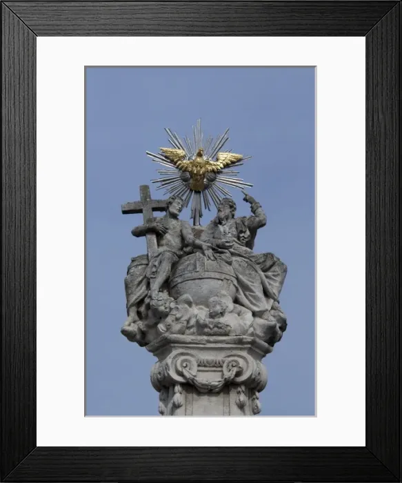 Framed Print : Hungary, Kalocsa. Downtown memorial column
