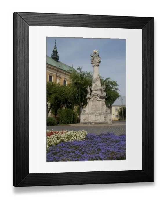 Framed Print : Hungary, Kalocsa. Downtown memorial column