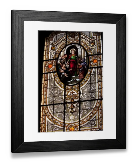 Framed Print : Hungary, Kalocsa. Historic baroque Kalocsa Cathedral, stained glass windows Framed Print : Hungary, Kalocsa. Historic baroque Kalocsa Cathedral, stained glass windows