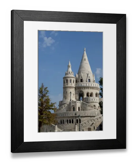 Framed Print : Hungary, capital city of Budapest. Buda, Castle Hill, castle towers of the Fishermens Bastion Framed Print : Hungary, capital city of Budapest. Buda, Castle Hill, castle towers of the Fishermens Bastion