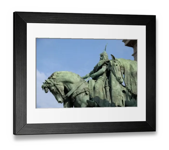 Framed Print : Hungary, Budapest, Pest, Heros Square. Millennium Monument built in 1896 for citys 1
