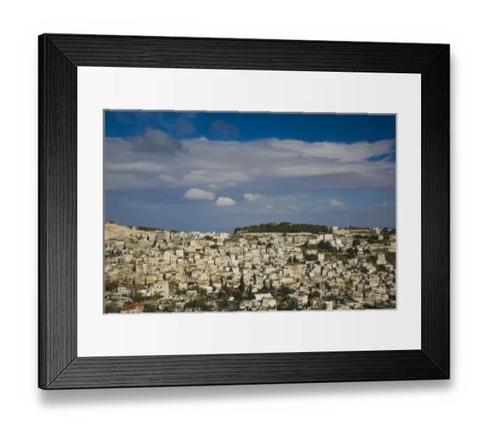 Framed Print : Israel, Jerusalem, elevated view of the Mount of Olives Framed Print : Israel, Jerusalem, elevated view of the Mount of Olives